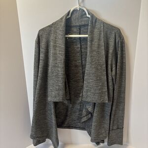 Nike Cardigan Small Adult Gray Dri Fit Swoosh Open Front Knit Sweater Womens S